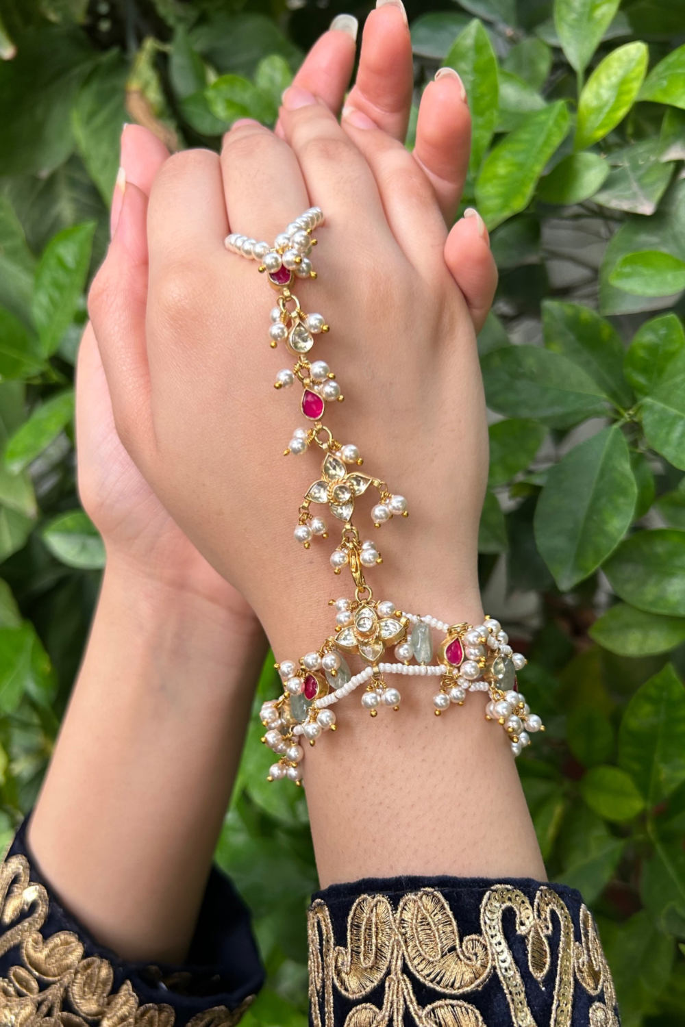 BRIDAL HATHPHOOL (PAIR)- 3 DIFFERENT WAYS