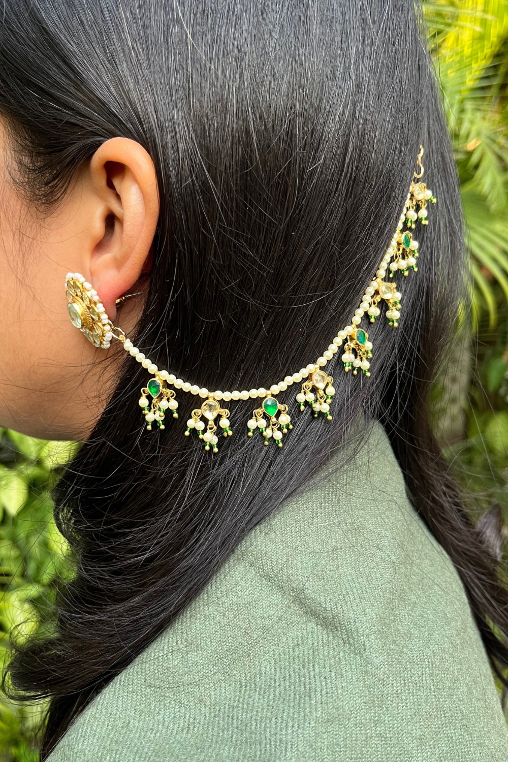 GREEN & WHITE JHALLAR KAANCHAIN PAIR