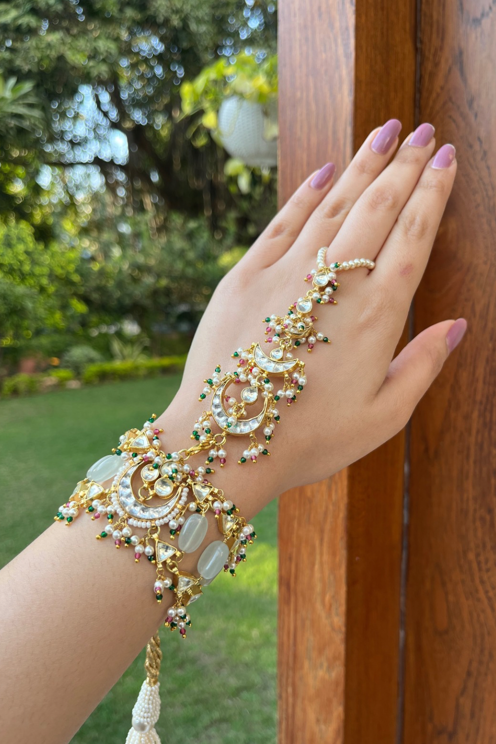 BRIDAL VERSATILE HATHPHOOL PAIR- PINK & GREEN
