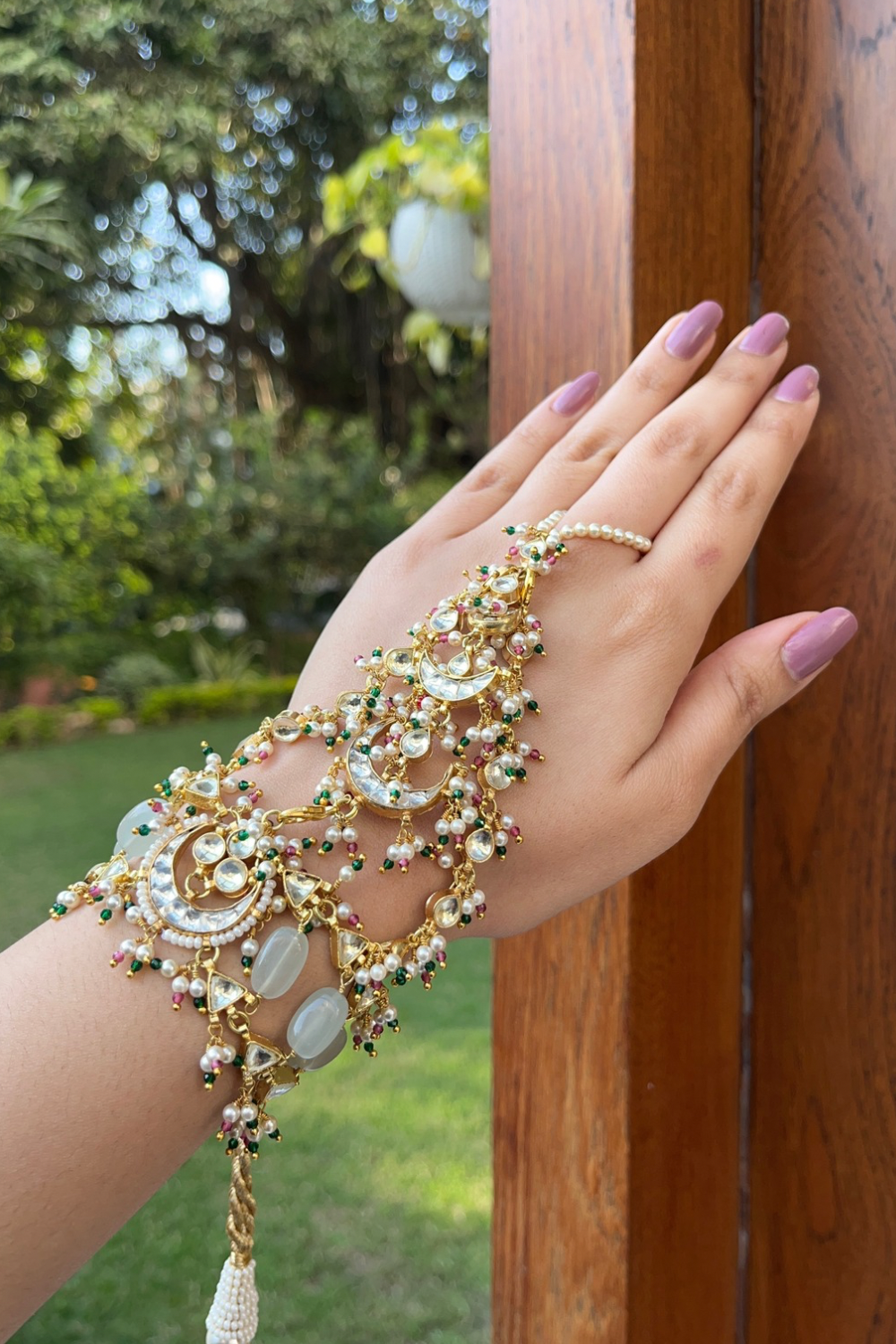 BRIDAL VERSATILE HATHPHOOL PAIR- PINK & GREEN