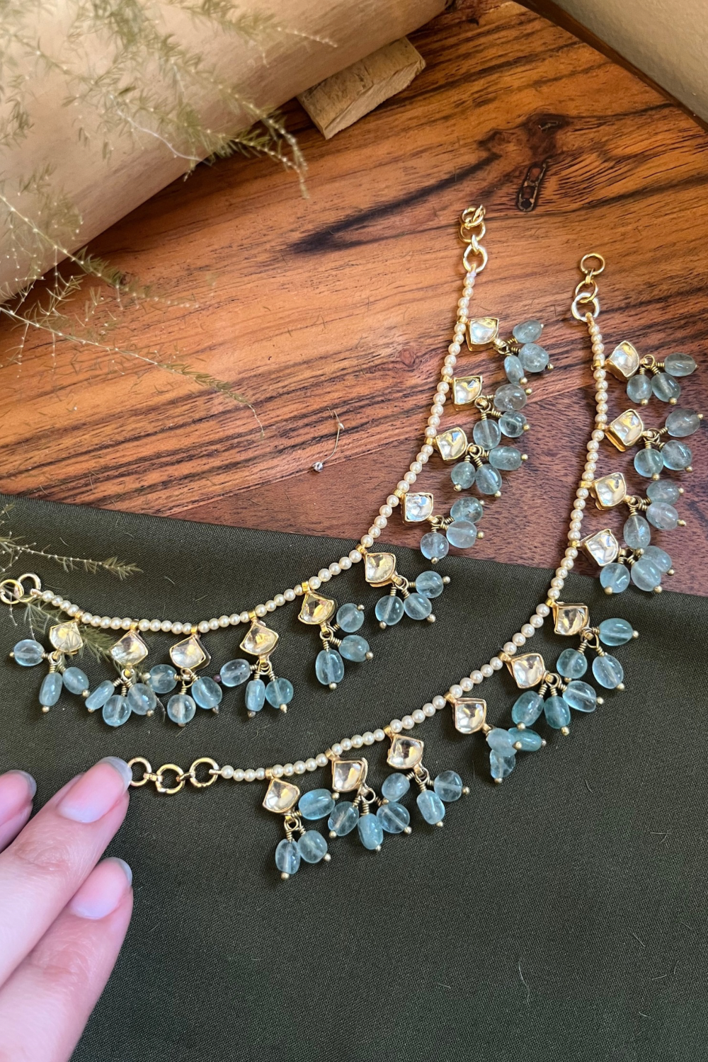 SAGE GREEN KAANCHAIN PAIR