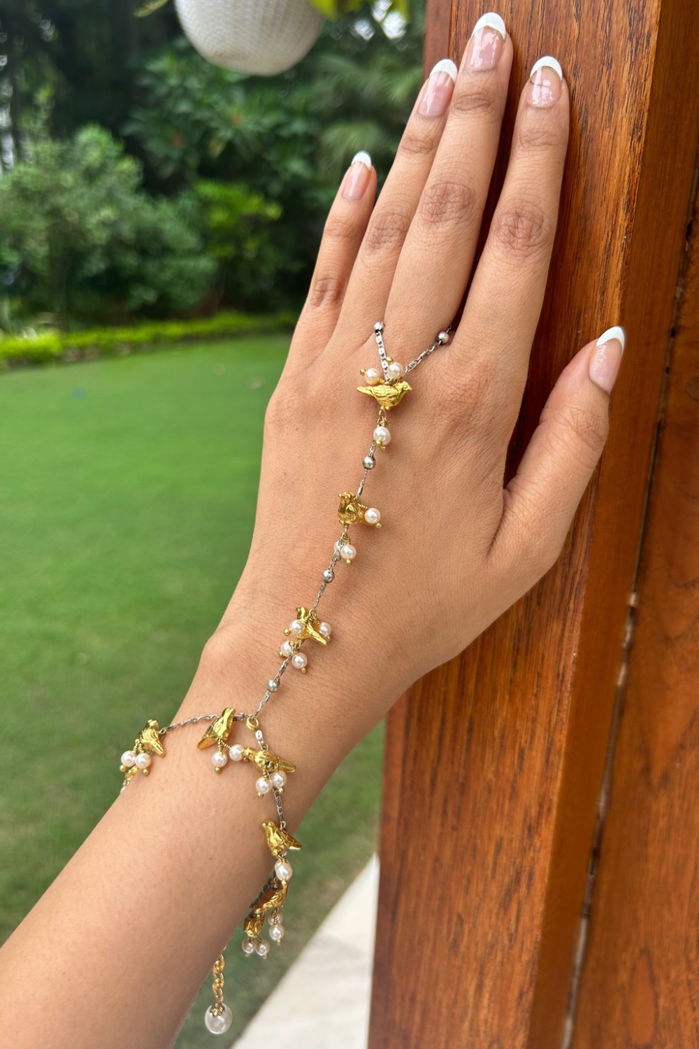 GOLD BIRD SILVER CHAIN HATHPHOOL (SINGLE)