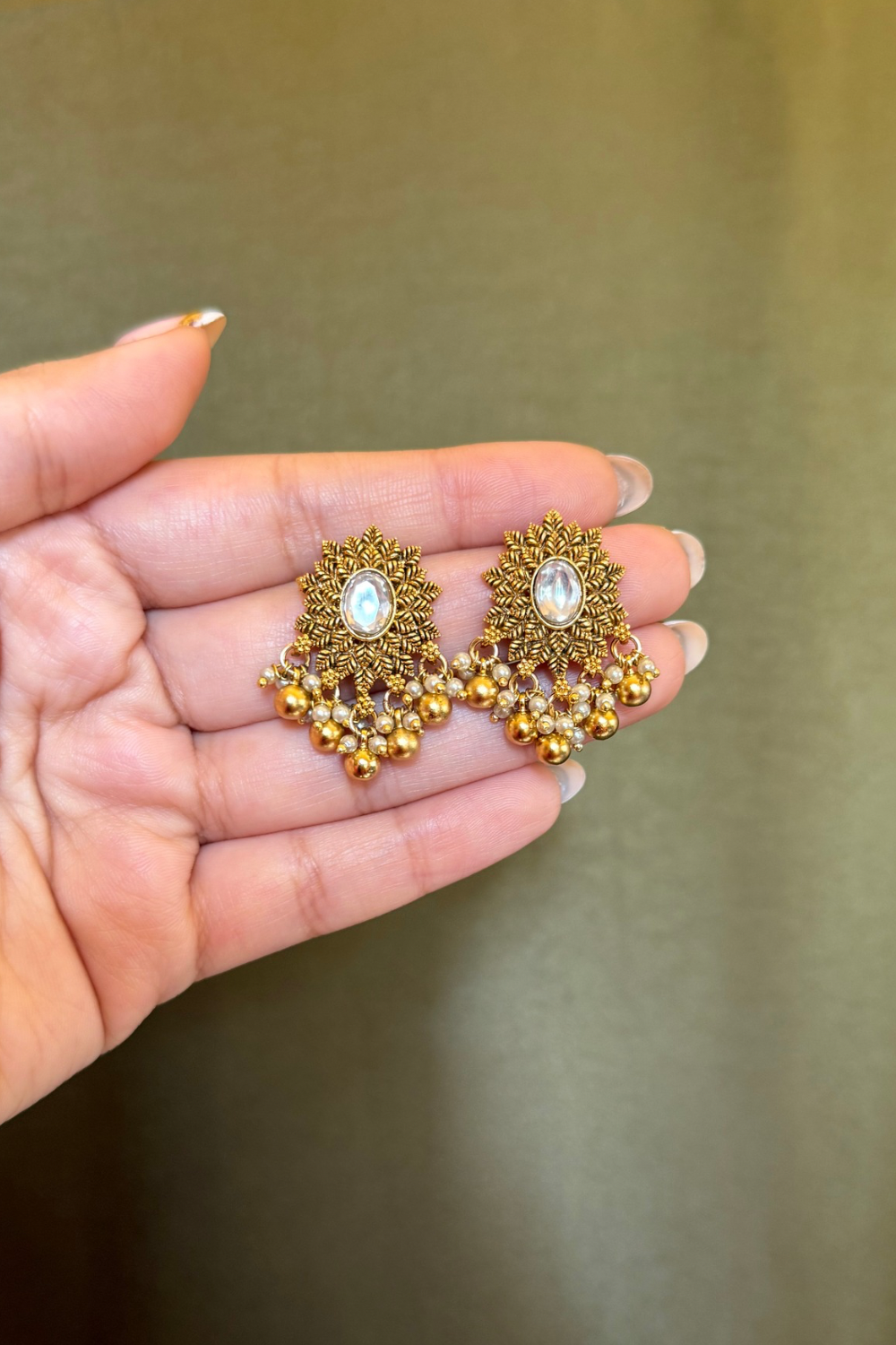 GOLDEN FLOWER STUDS