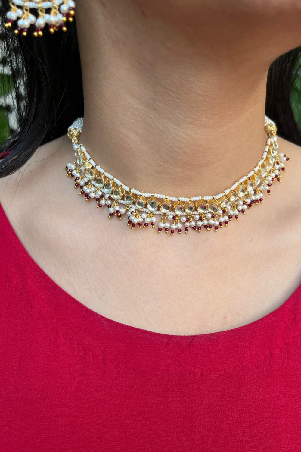 MOGRA NECKLACE SET WITH EARRINGS
