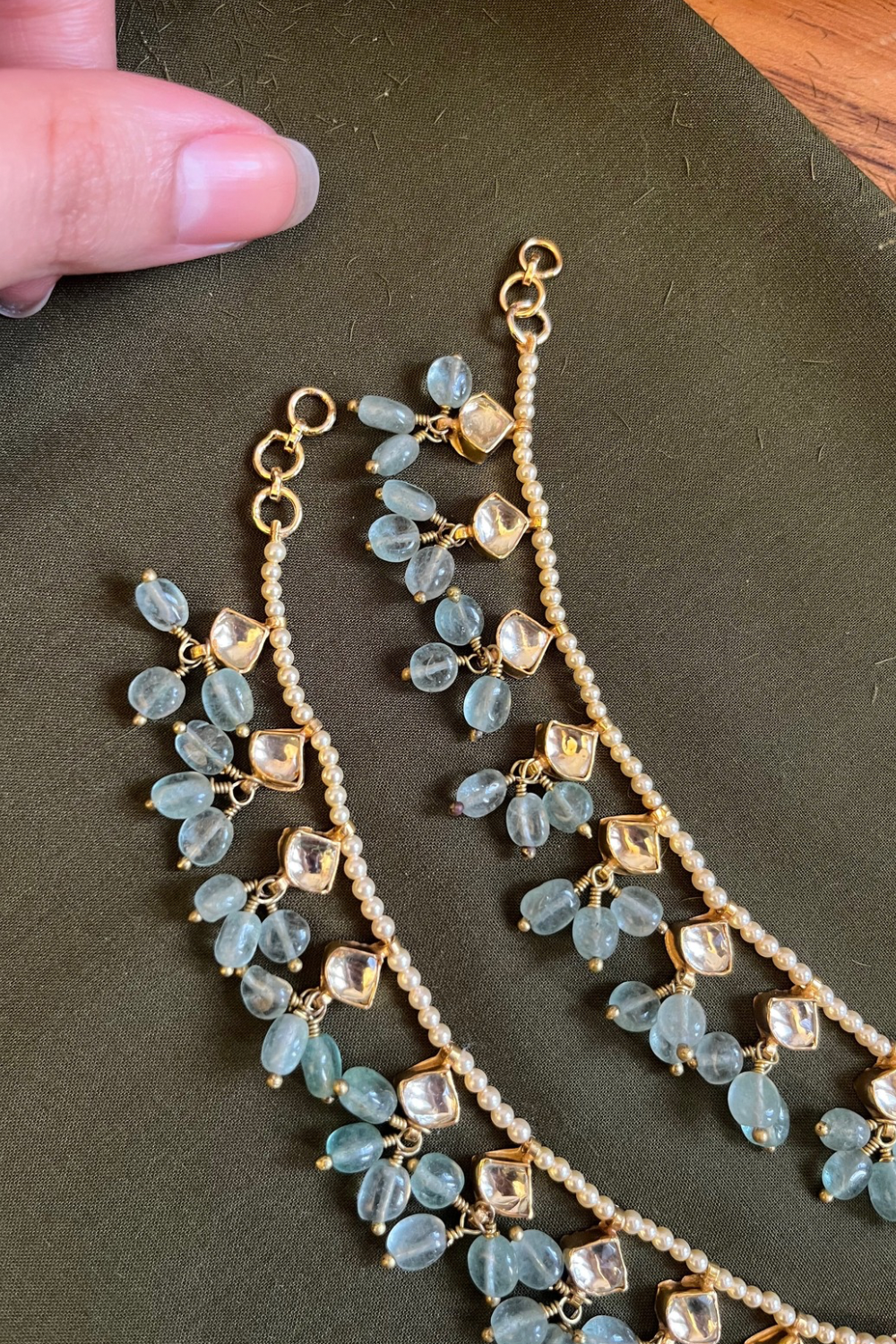 SAGE GREEN KAANCHAIN PAIR