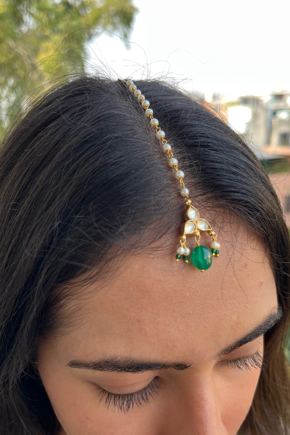KUNDAN MANGTIKA- GREEN