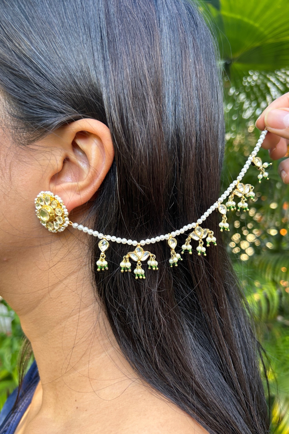 PEARL FLORAL KAANCHAIN PAIR