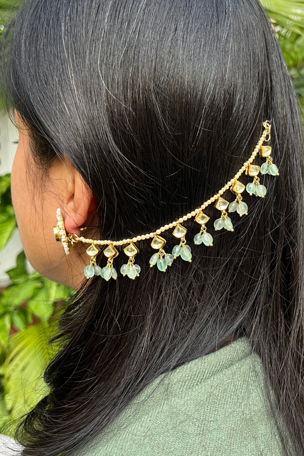 SAGE GREEN KAANCHAIN PAIR