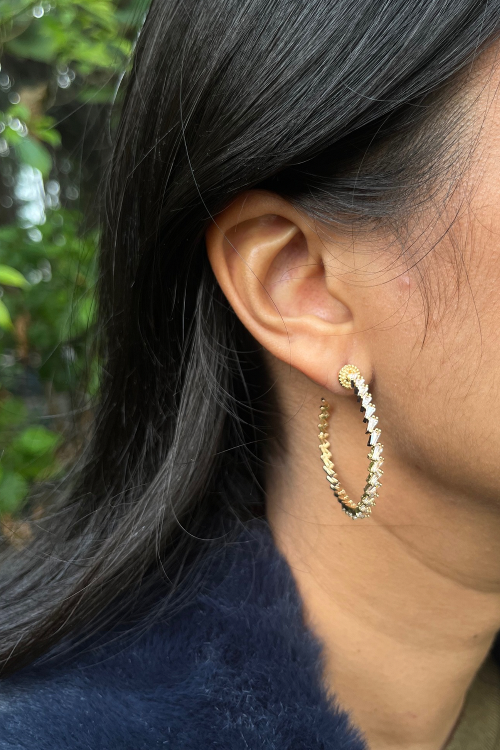 GOLD DIAMANTÉ HOOPS