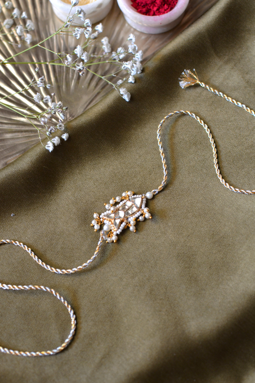 BHAIYA FISH POLKI RAKHI- SILVER