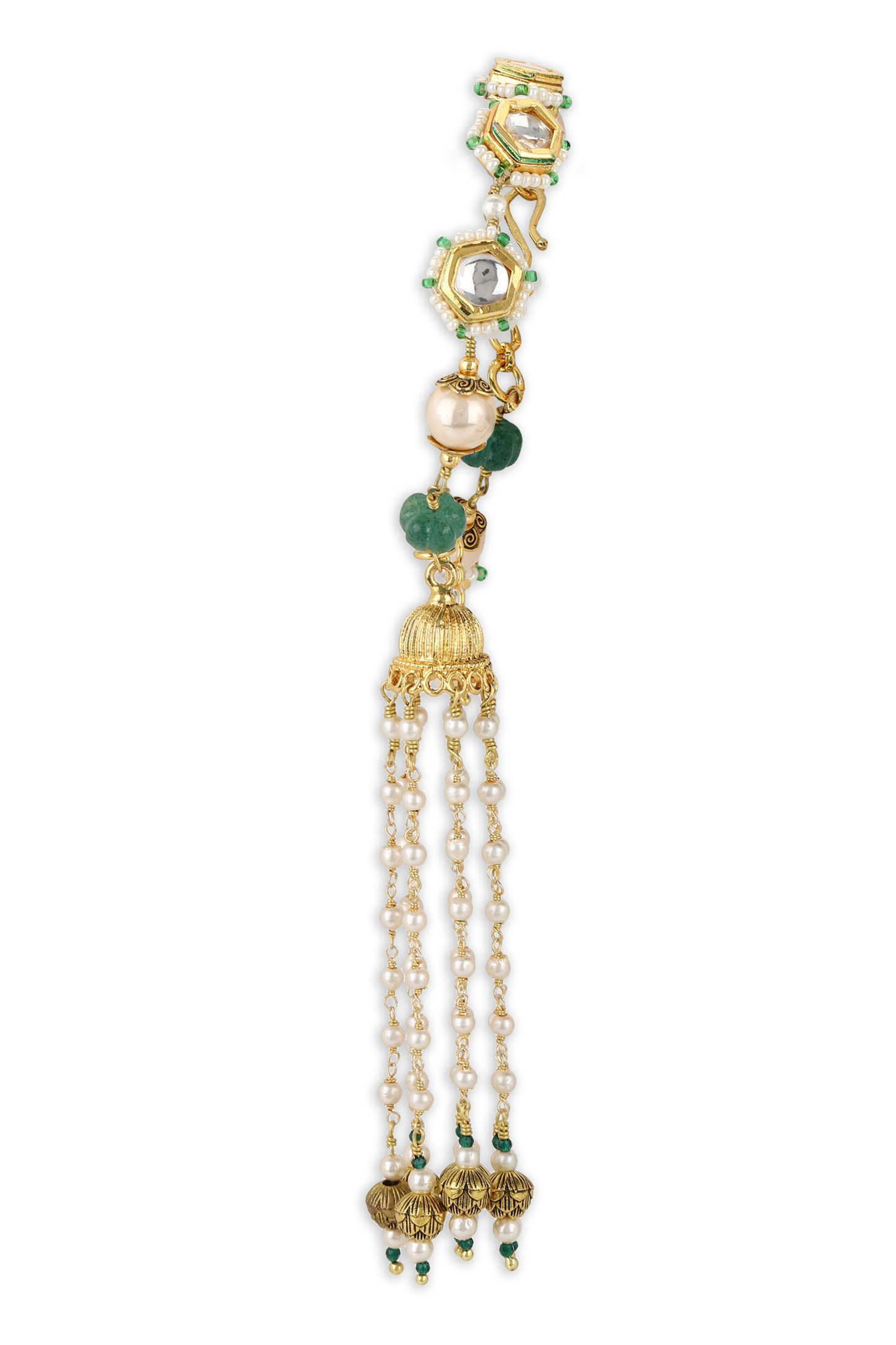 KUBERA TASSEL BRACELET- GREEN