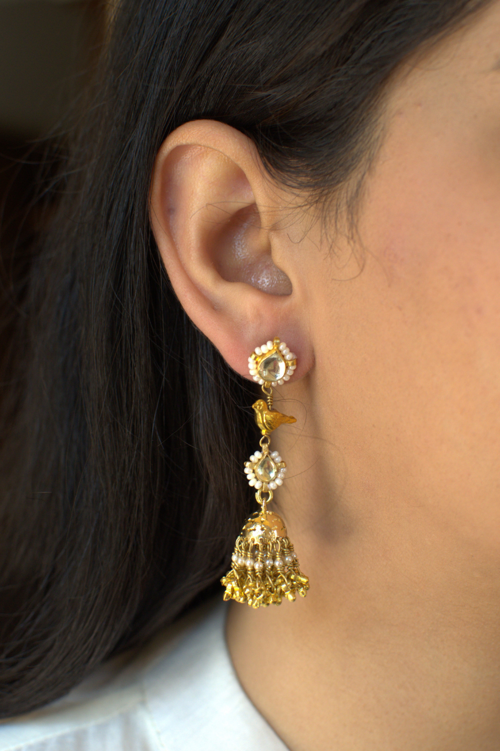 CHIDAKALI SMALL JHUMKIS - GOLD
