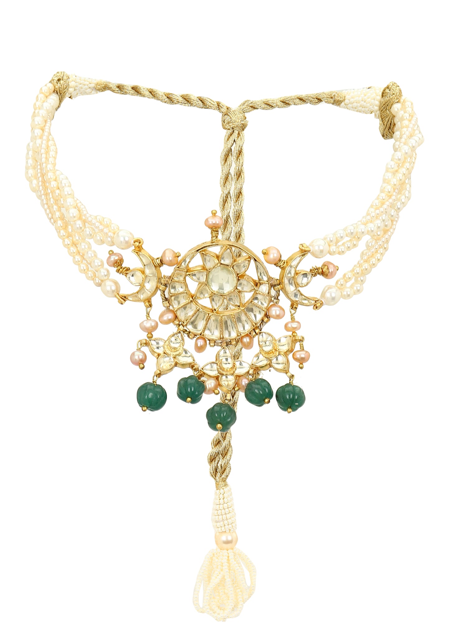 CHANDRANI CHOKER & STUDS - EMERALD GREEN