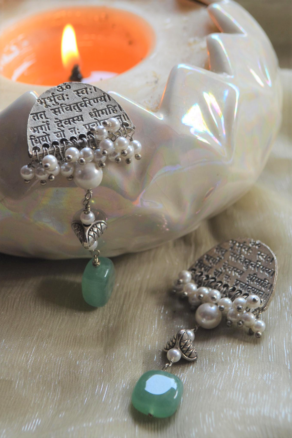 MANTRA TUMBLE EARRINGS Heer House Of Jewellery