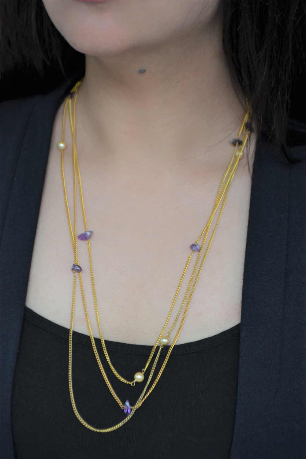 AMETHYST GRAVEL NECKLACE