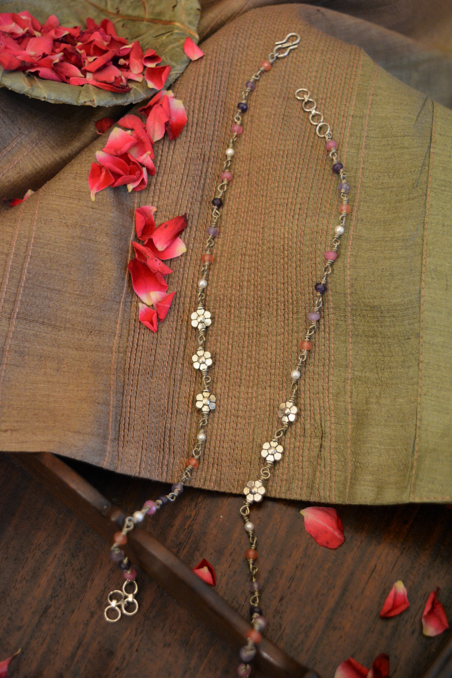 FLORAL PASTEL ANKLETS (PAIR)