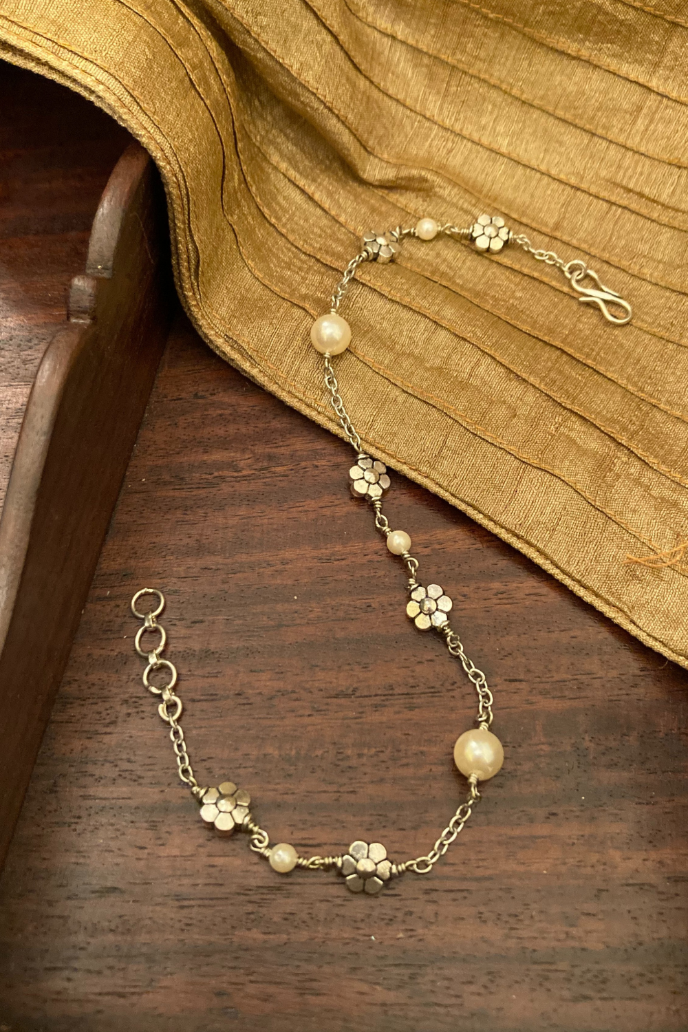 FLORAL PEARL (SINGLE) ANKLET