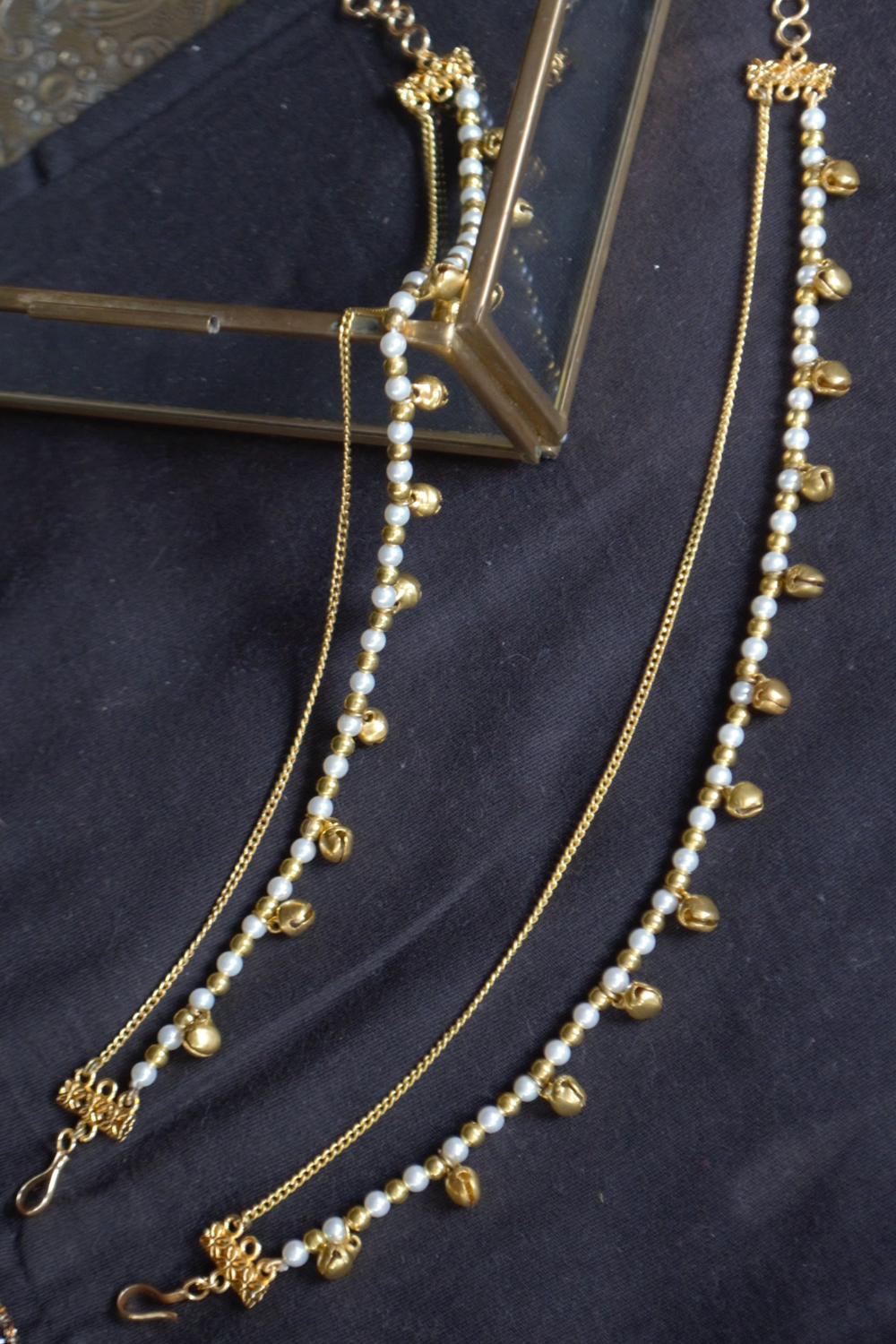 TWO-TIERED GHUNGROO ANKLETS (PAIR)