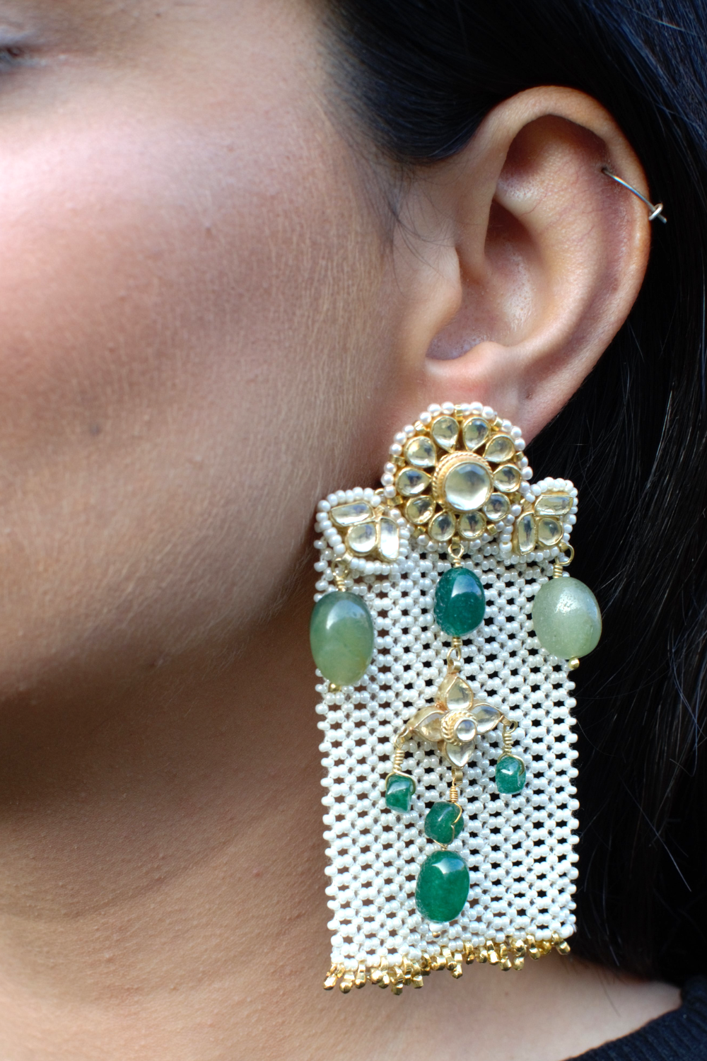 GREEN ANARJAALI EARRINGS