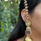 PINK FISH SHAHARA TRIDHANI JHUMKAS (detachable kaanchain & jhumkas)