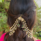 WHITE GREEN POLKI BRIDAL KAANCHAIN PAIR (only kaanchain)