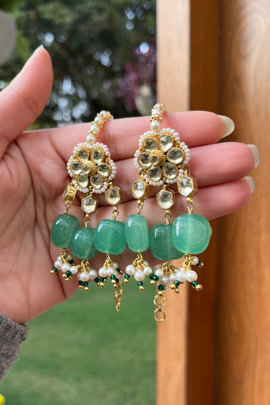 PUSHPA POLKI EARRINGS