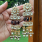 KUNDANKARI MAROON EARRINGS