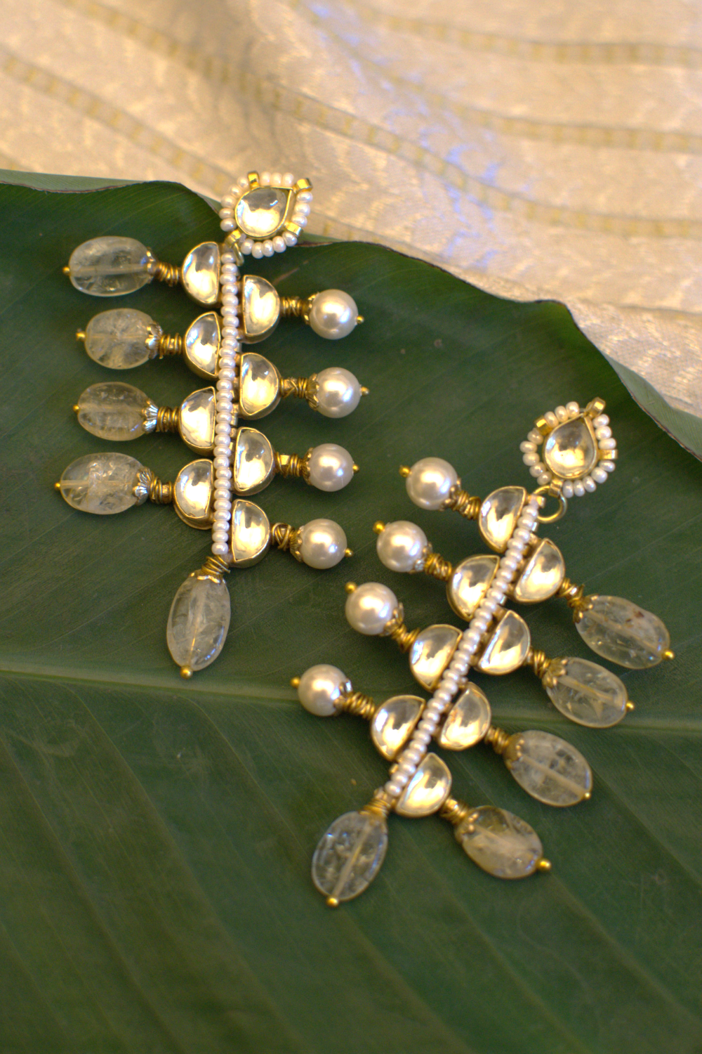 SHANPADI POLKI EARRINGS- CITRINE YELLOW