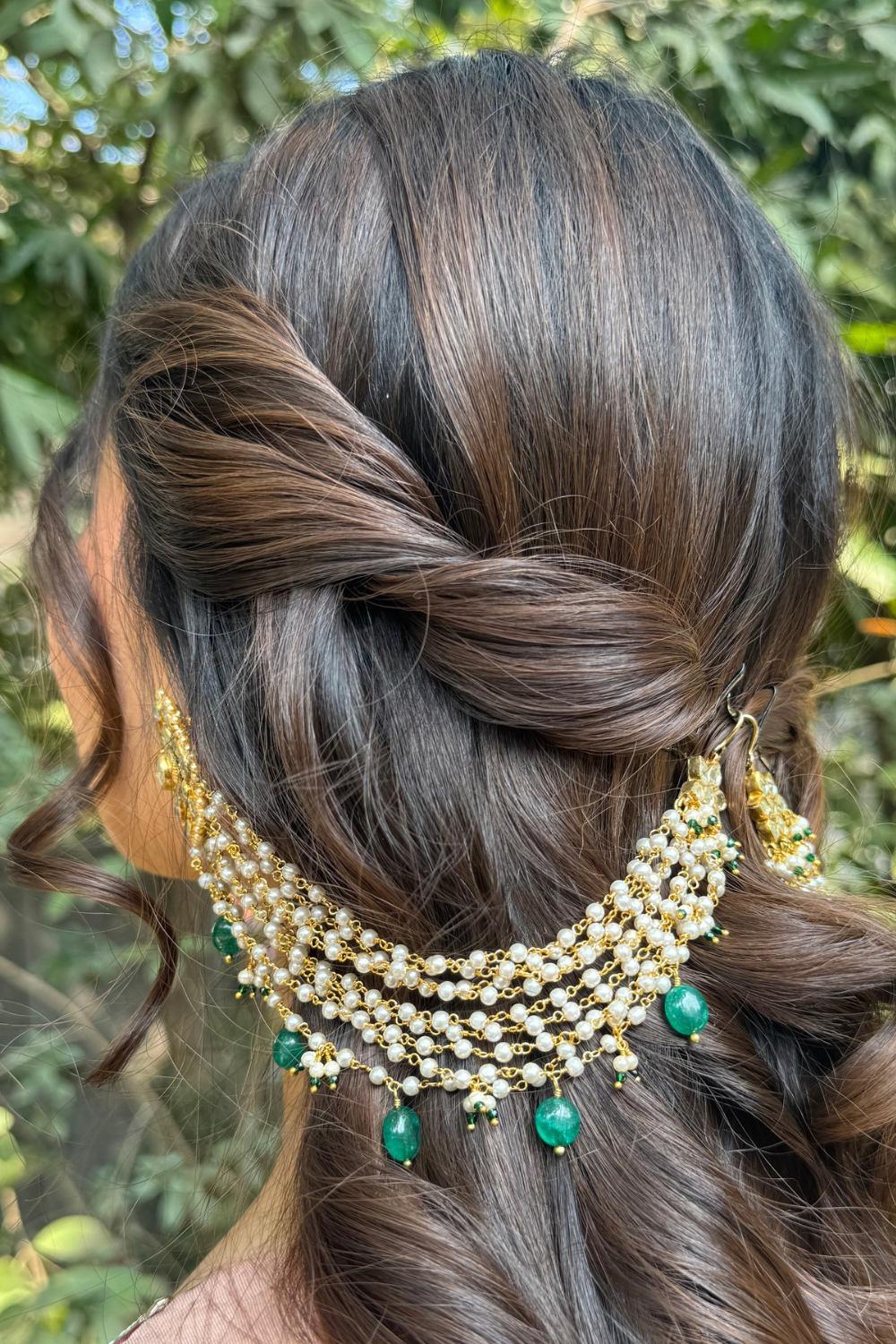 KUNDAN PEARL HEAVY SAHARA EARRINGS (limited edition)