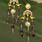 LOVEBIRDS POLKI EARRINGS- RUBY