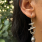 T-LOCK EARRINGS WITH 3 DIFFERENT HANGINGS