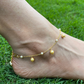 GOLDEN PEARL DROPLET ANKLETS