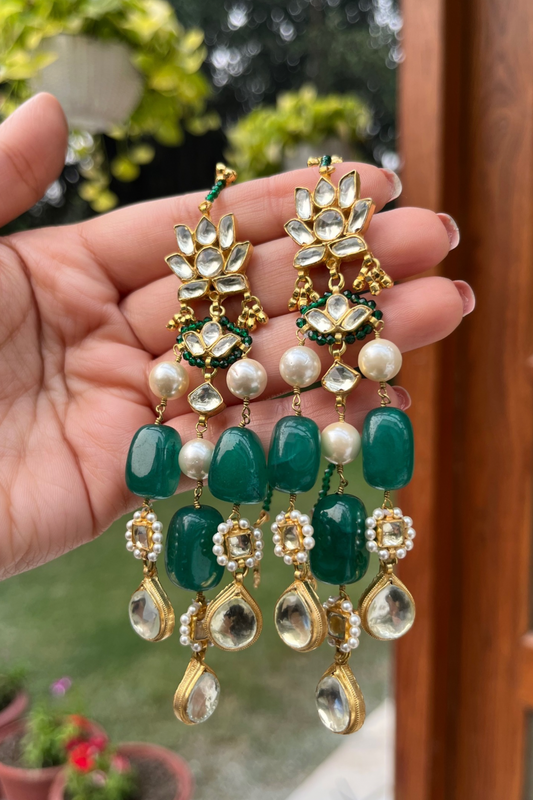 EMERALD GREEN TARBOOZI EARRINGS