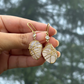 TWISTED GOLD-WRAPPED BUTTERFLY ROSE QUARTZ EARRINGS