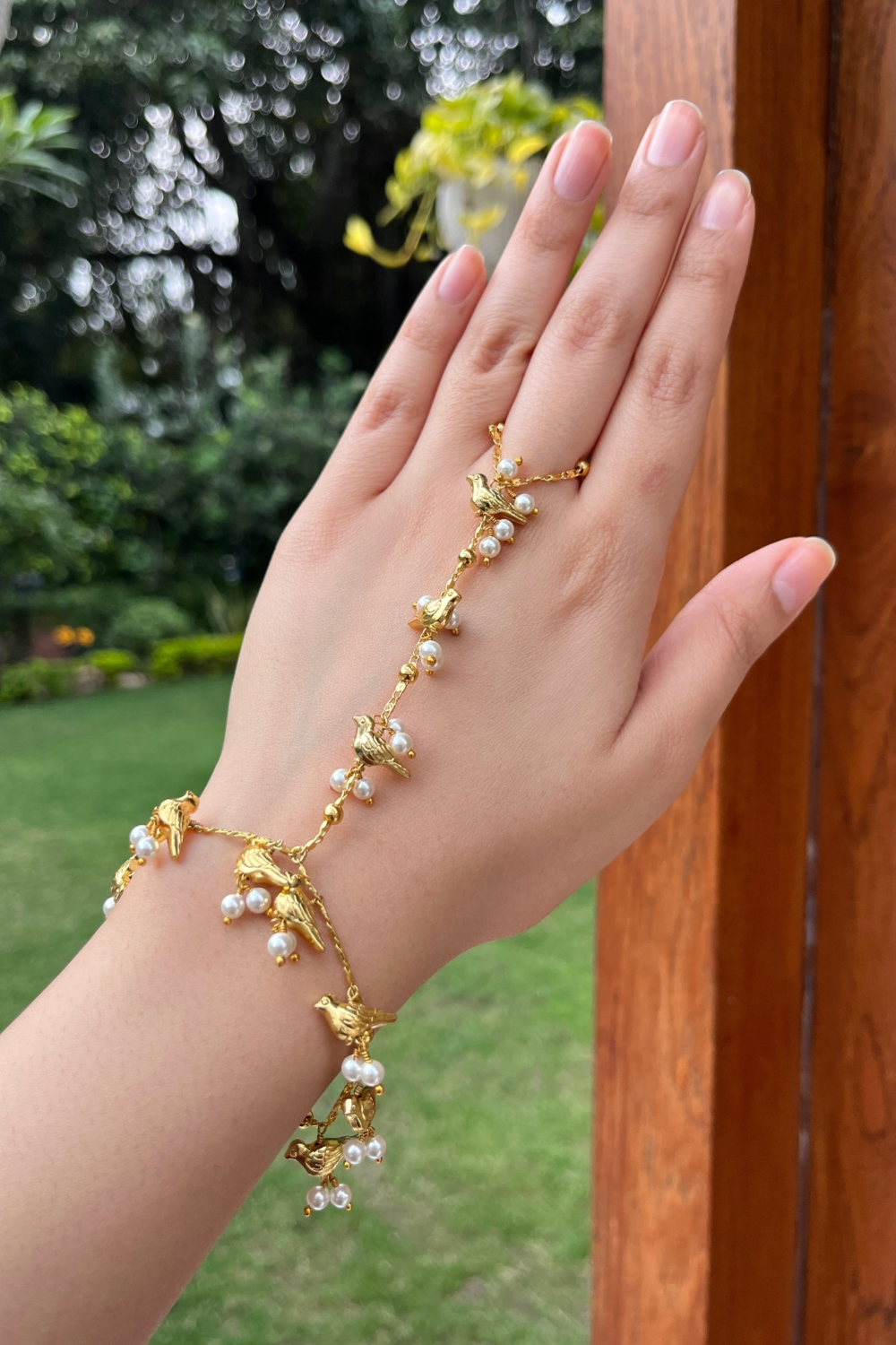 Chain Hathphool GOLD BIRD CHAIN HATHPHOOL (PAIR) – Heer House Of Jewellery