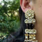 KUNDANKARI MAROON EARRINGS