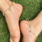 GOLD SILVER HUMMINGBIRD ANKLETS (SINGLE ANKLET)