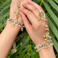 BRIDAL HATHPHOOL PAIR WITH DETACHABLE RINGS AND BRACELETS