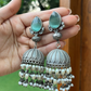 OXIDISED CURATED JHUMKIS