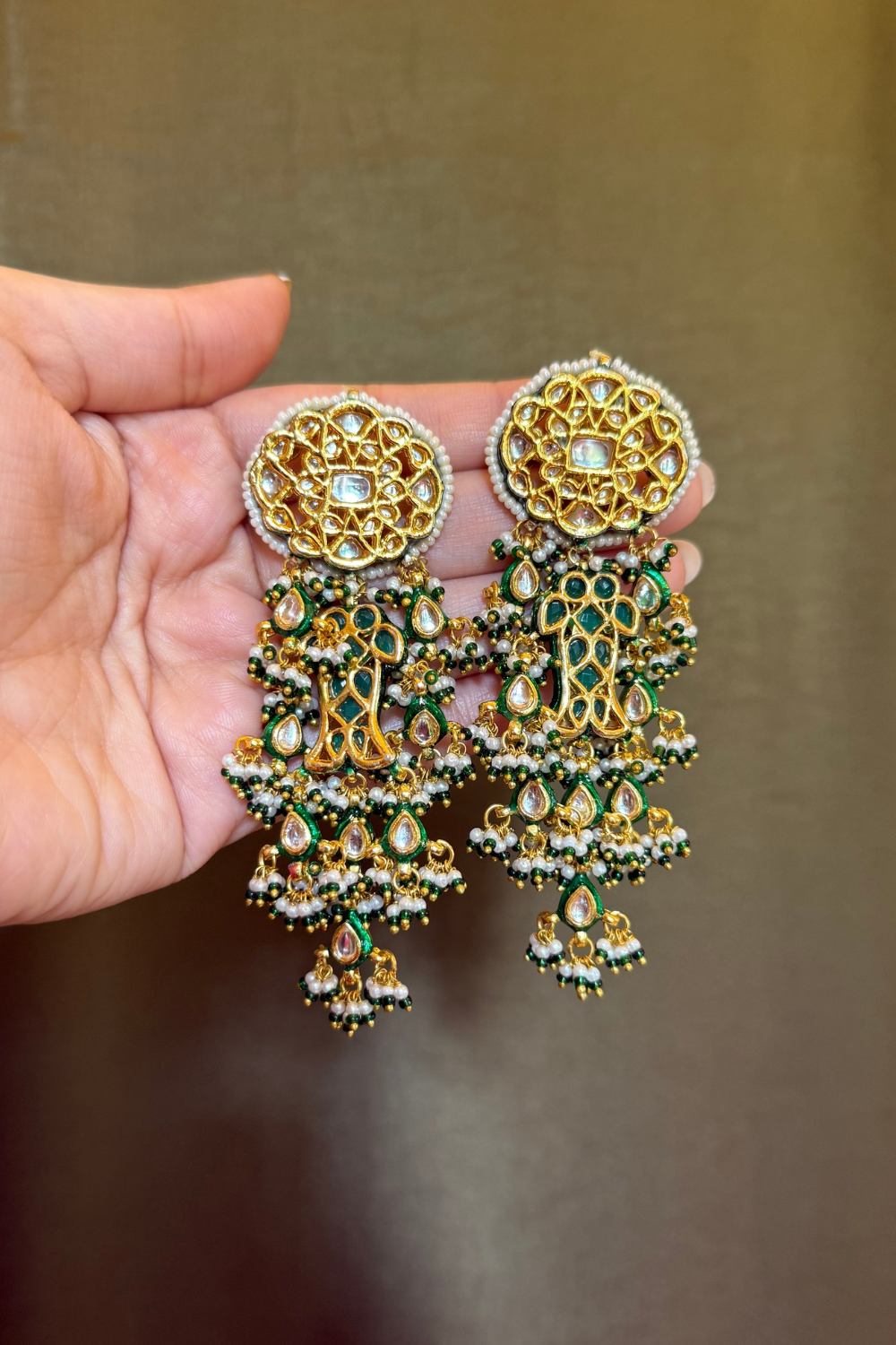 KUNDAN JHALLAR EARRINGS