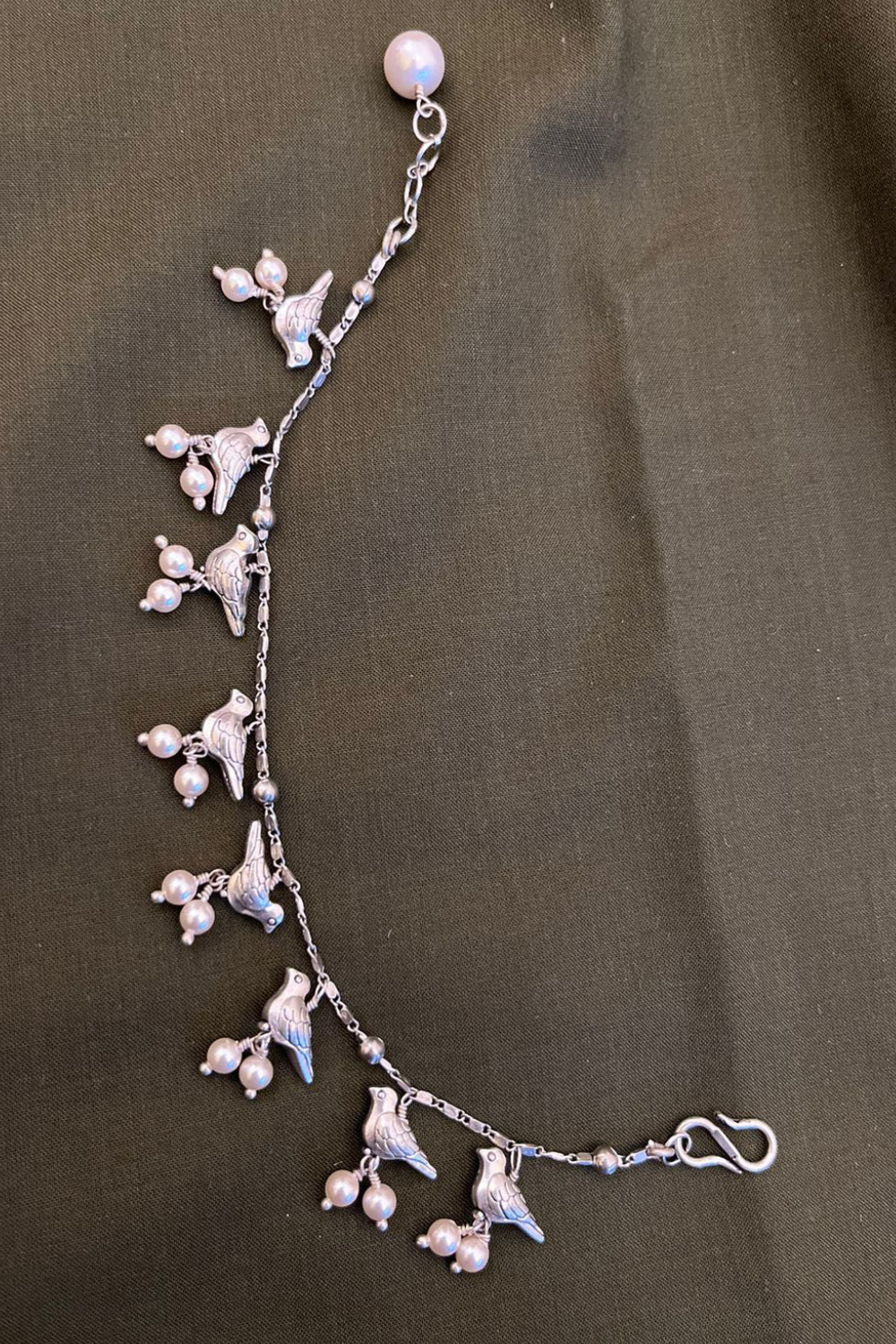 SILVER COLOUR BIRD ANKLETS (SINGLE ANKLET)