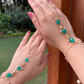 GREEN ONYX KUNDAN HATHPHOOL (PAIR)