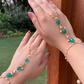 GREEN ONYX KUNDAN HATHPHOOL (BULK)
