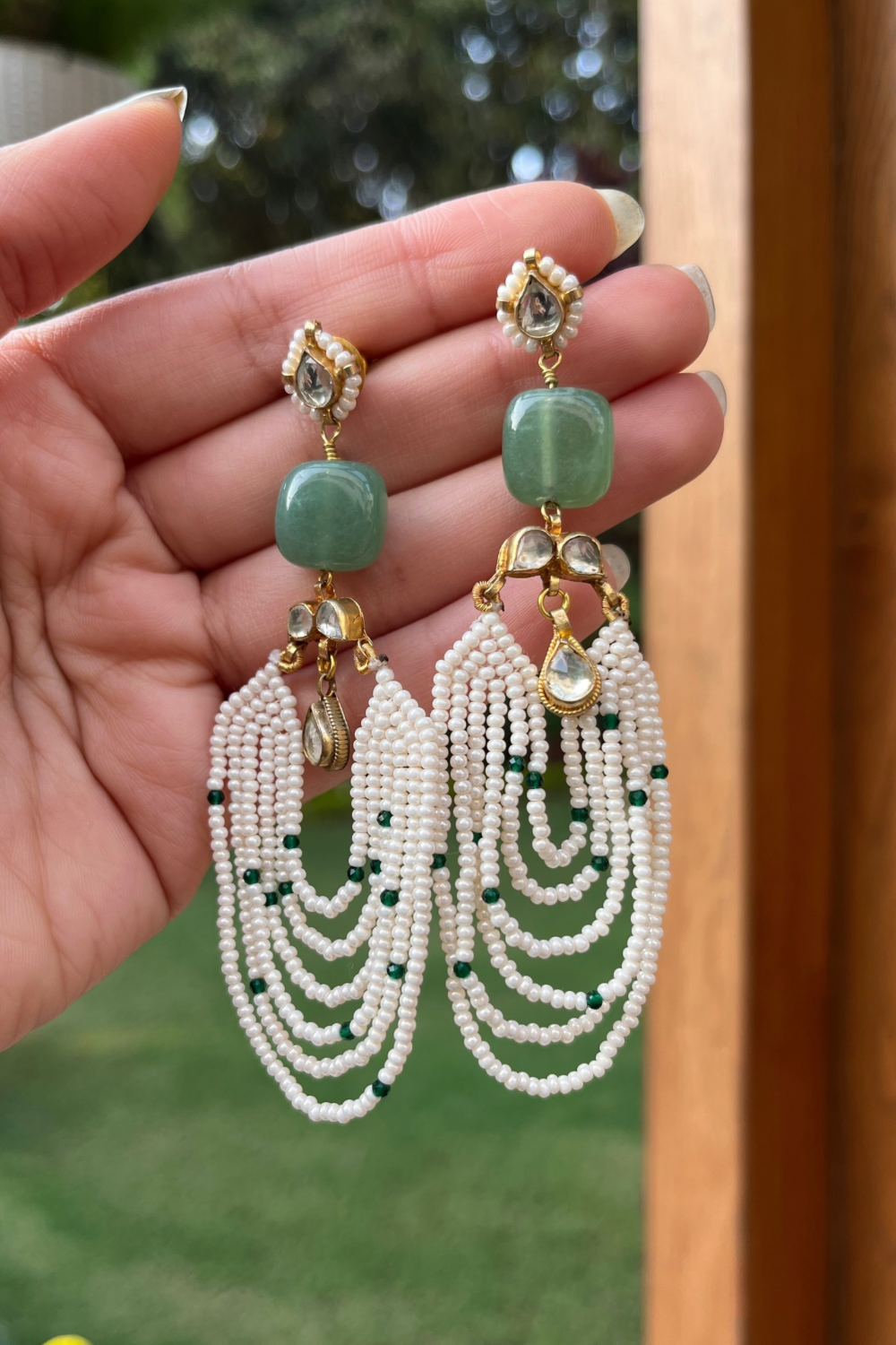 GHOOMAR EMERALD EARRINGS