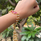 PINK MOR RAKHI BHABHI GHUNGAROO LUMBA BRACELET