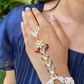 FLOWER KUNDAN MAROON HATHPHOOL