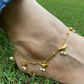 GOLD COLOUR HUMMINGBIRD ANKLETS (PAIR)