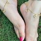 GOLD COLOUR HUMMINGBIRD ANKLETS (PAIR)