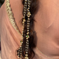POLKI MOTI HAIR CHAIN- GREEN & WHITE