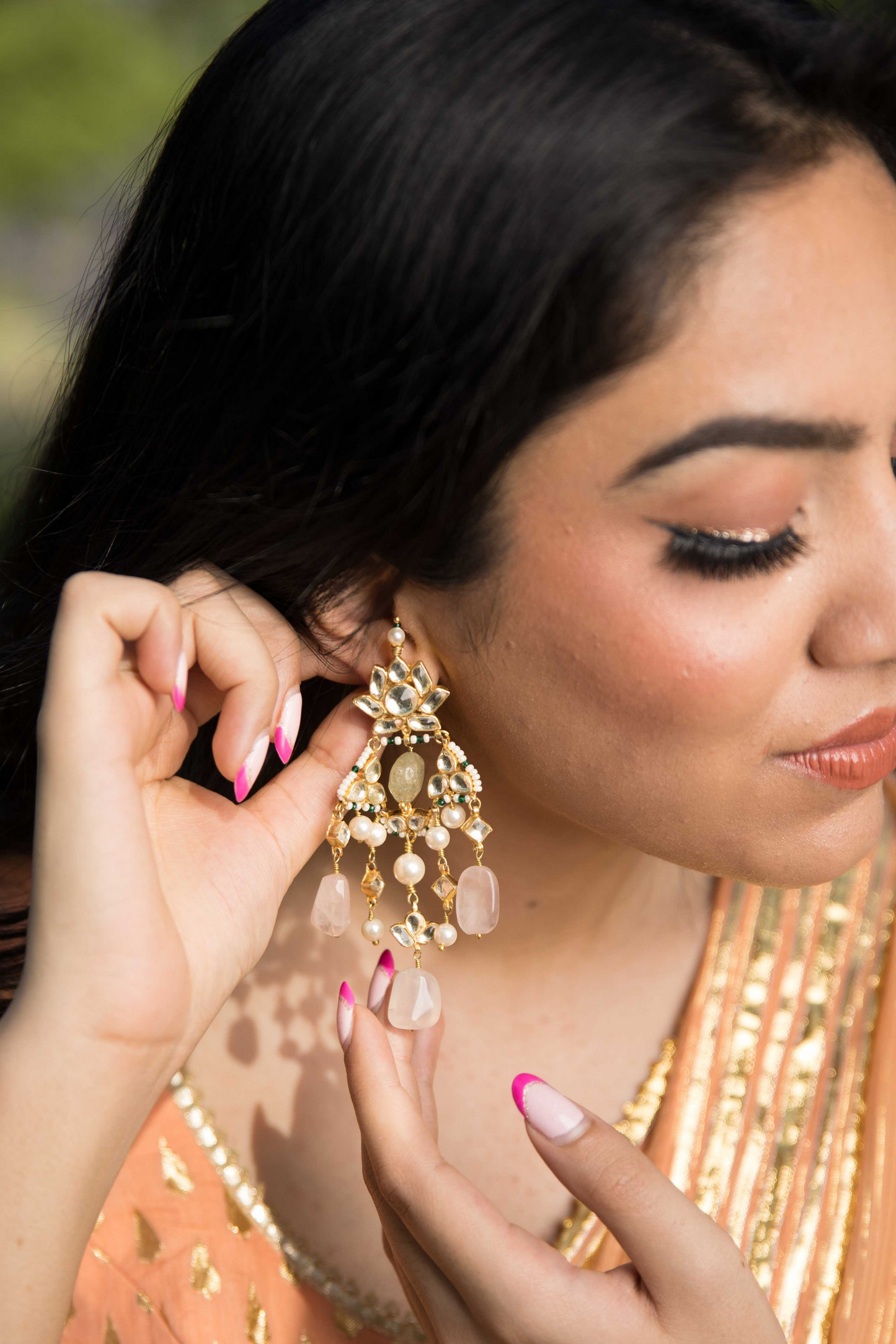 SHRIYA SARAN- KAMAL JAALI POLKI EARRINGS